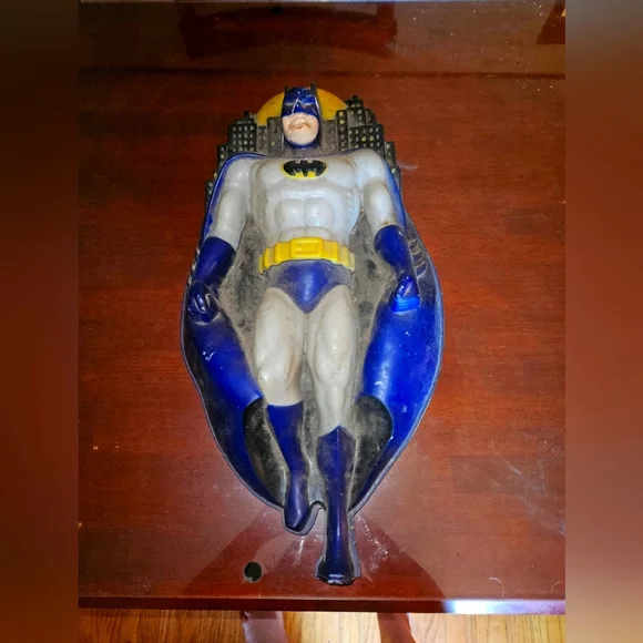 BATMAN ライト付き壁掛け彫刻 1992年 🔥🚨Vintage 1992 Headlites Batman 3D 26
